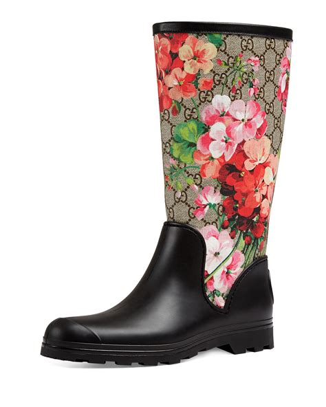 gucci prato blossom rain boots|gucci signoria ankle boots.